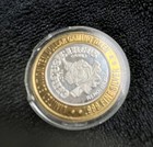 Limited Edition Ten Dollar Gaming Token Circus Casino  999 Silver
