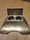 Vintage Ges Gesch Collectible Art Nouveau Brass Double Inkwell Made In Austria 