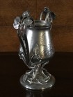 Antique Wilcox Silverplate Vase  6 h  Beautiful Detail  3d Bird   Rose Vines