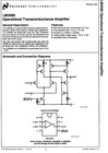 1x Lm3080n Nsc Operational Transconductance Amplifier Ic Ota Dip-8