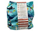 Lil Helper Cloth Diaper With Ocean Print Design One Size For Babies 7-35 Lbs