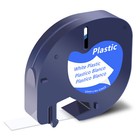5pk 12mm 91331 Black On White Plastic Label Tape Fits Dymo Letratag Lt100h
