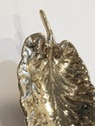 Vtg Virginia Metalcrafters Solid Brass Primrose Leaf Trinket Vanity Tray   1952