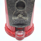 Vintage 1985 Carousel Gumball Machine Red Cast Metal Glass Globe 11  Tall