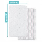 2 Pack Fitted Crib Sheets 28  X 52   Soft Breathable Neutral 100  Cotton Jers   