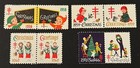 Travelstamps  1958-1961 Us Christmas Seals - 4 Se-tenant Pairs - Mint Mnh Og