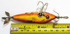 Heddon Dowagiac 3 Hook Minnow Glass Eye 3  Wood Vintage Lure  Rainbow  Rough