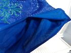 A j  Bari Vintage Womens Blue Green Beaded Shift Silk Cocktail Dress Size 4