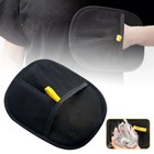 Electrostatic Pet Hair Removal Gloves Brush   Double-sided Pet Grooming Glove Tr