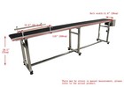 118 x 11 8  Industrial Pvc Belt Conveyor With Double Guardrails Adjustable Speed