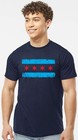 Chicago Flag T-shirt Distressed Logo