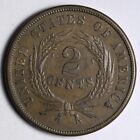1865 Two Cent Piece Unc  uncirculated  Ms E201 Uzlt