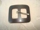 Vintage Gray Lucite Plastic Buckle 1 1 4 X 1 1 2 In  Kj