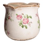 Ceramic Flower Pot With Drainage  Vintage 6 11 Inch Planter For Indoor Plants