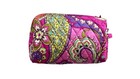 Vera Bradley Makeup Bag Pink Floral Cosmetic Travel Case Zip Lined