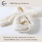 Merino Wool Roving Top For Spinning Needle Felting Knitting Dyeing  5 3oz