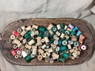 Vintage Antique Sewing Wood Wooden Thread Spools Lot Of 134 Also Makedo Baby Toy