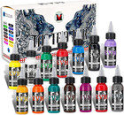 Tattoo Ink Set 14 Colors 1oz 30ml Smooth Flow Pigment Tattoo Supply Studio Use