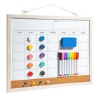 Dry Erase Calendarboard  17  X 13  Magnetic Planner  Cork Board-  White