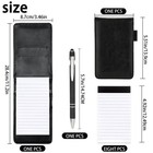 10 Pieces Small Notepad Holder Set Pocket Notebook 3 X 5 Inch With Pen