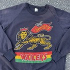 1987 80s Bob Marley   The Wailers Crewneck Rare Size L  Black