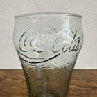 Vintage Green Pebbled Glass Embossed Coca-cola Coke Soda Drinking Glass 32 Oz