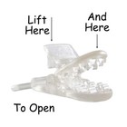 50 Suspender Clips   Plastic Pacifier Kam Clips - 1  Clear - Plus Instruct