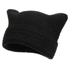 Women Beanie Warm Winter Hats  Soft Knit Lazy Beanie For Women  One Size Black