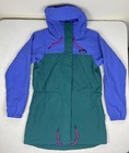 Patagonia Parka Jacket Lined Zip   Button Up Women   s Size Xs Blue Green Pink Vgc