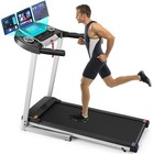 3 25hp Folding Electric Treadmill Running Machine W incline   10  Touchscreen    