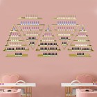 10x Triangular Nail Polish Racks 5 Tiers Wall-mounted Cosmetics Display Racks