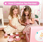 Tea Set For Little Girls - 14-piece Porcelain Tea Party Set For Children Include