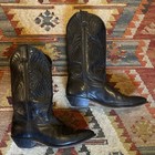 Vintage Code West Women   s Cowboy Boots Size 8 5 Black Leather