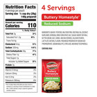 Reduced Sodium Mashed Potatoes  Buttery Homestyle  4 Ounce  pack Of 12 