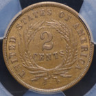 1864 Large Motto Two Cent Piece Pcgs Ms 63 Bn Smooth And Pleasing In Medium