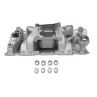 Aluminum Dual Plane Air Gap Intake Manifold 22026 For Sbc Chevy 350 Small Block
