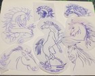 1970s 1980s Acetate Stencil Horses Used By Red s Tattoo Studio From Flash  Lot 1