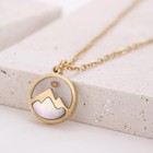 Mixjoy Christian Necklace For Women - Gold Mountain Mustard Seed Medium  Gold 