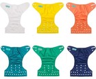 Alvababy Baby Cloth Diaper 6 Pack With 12 Inserts One Size Cloth Diaper Covers