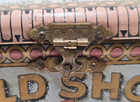 Vintage Gold Shore Cut Plug Tobacco Tin Hinged Lid With Clasp Tax Strip