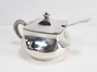 Antique Dominick   Haff Usa Sterling Silver 310 Covered Mustard Pot W  Ladle