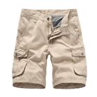 Men s Casual Chino Cargo Shorts Pants Solid Multi Pockets Workwear Trousers