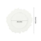 24pcs Round Plastic Reef Plate For Dinner Wedding Party Elegant Plate Mat Decor
