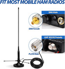 Mobile Ham Radio Antenna With Ground Plane Dual Band Vhf Uhf Gmrs   136-174mhz 4