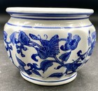 Blue And White Floral Flower Pot 5  X 4 1 8