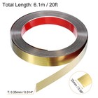 1  X 20ft Peel And Stick Metal Molding Wall Trim Strip Brushed Gold