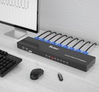 Yinker Vga Kvm 8 Port  Usb Vga Rackmount Kvm   8 Kvm Cables   4 Usb Hubs   Wi   