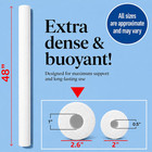 Large White Foam Pool Noodle - Multi-purpose Floating Aid 6-pack