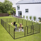 32 Inch Heavy Duty Dog Playpen 16 Panels Exercise Pen Pet Fence Cage With Doors