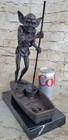 Genuine Bronze Goblin Elf Imp Devil On Marble Base Reduced Price Statue